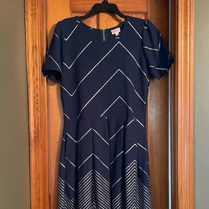 LuLaRose XL Blue & Silver Dress